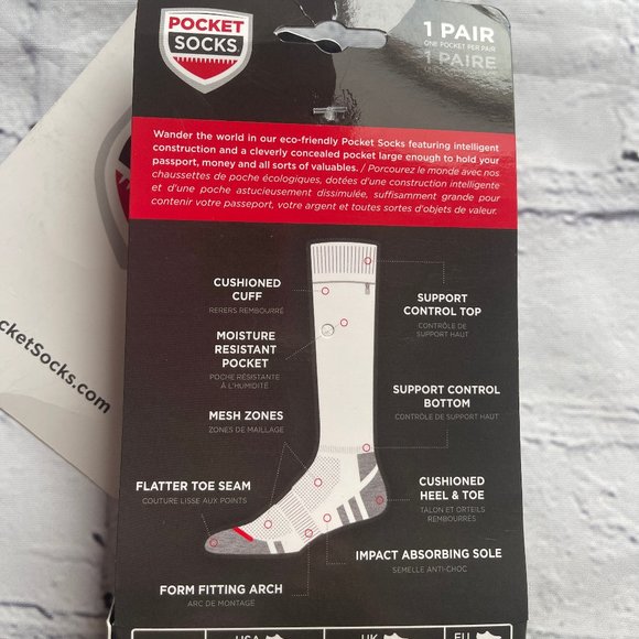 Pocket Socks Passport ID Everyday Security Ankle Socks - Picture 6 of 7